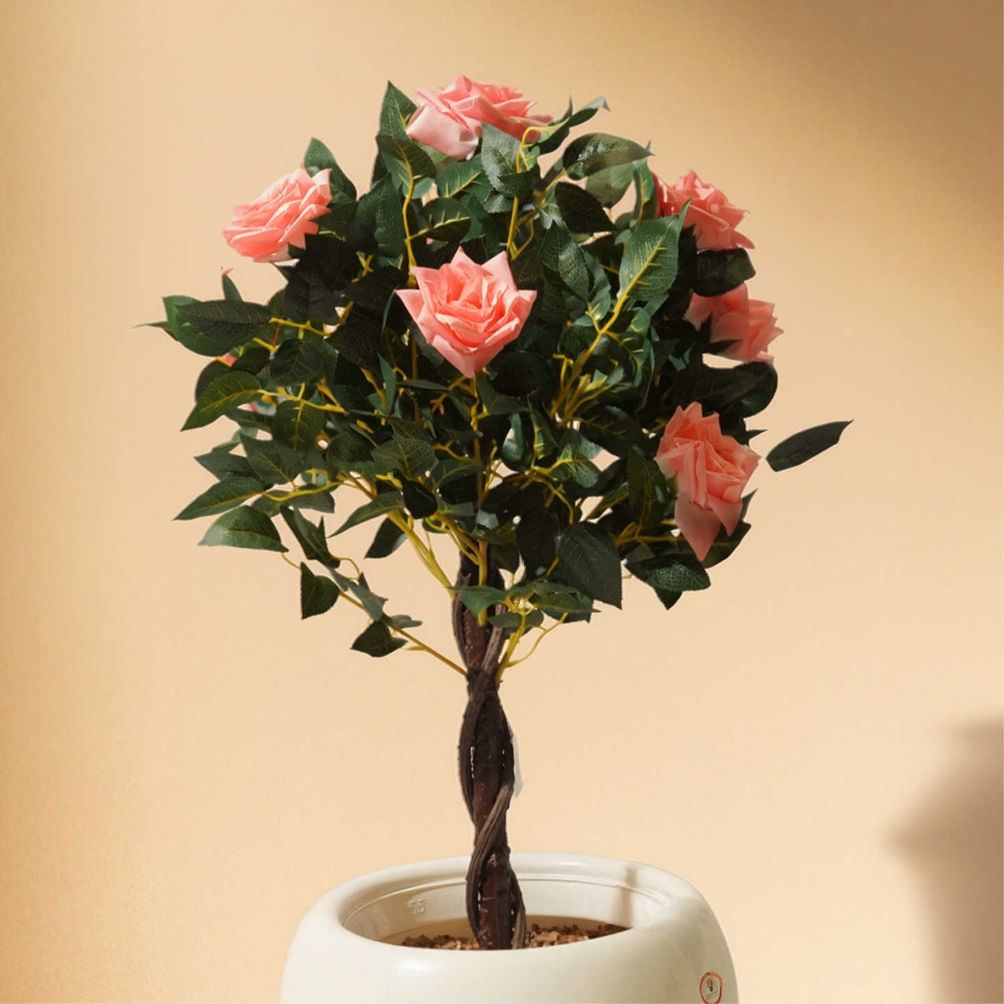 Pink Rose Artificial Plant (90CM) No Pot