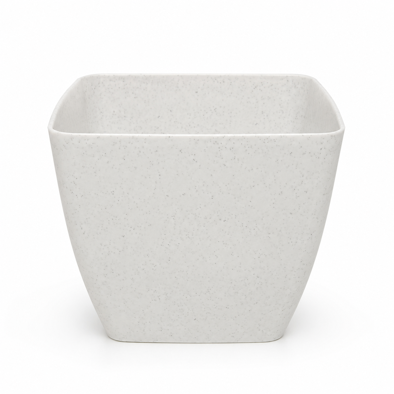 5 Inch Square White Speckled Decorative Plant Pot | Modern Indoor Planter for Home & Office