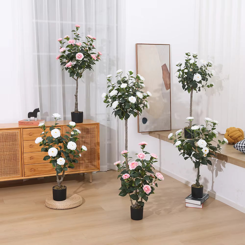 White Rose Artificial Plant (90CM) No Pot