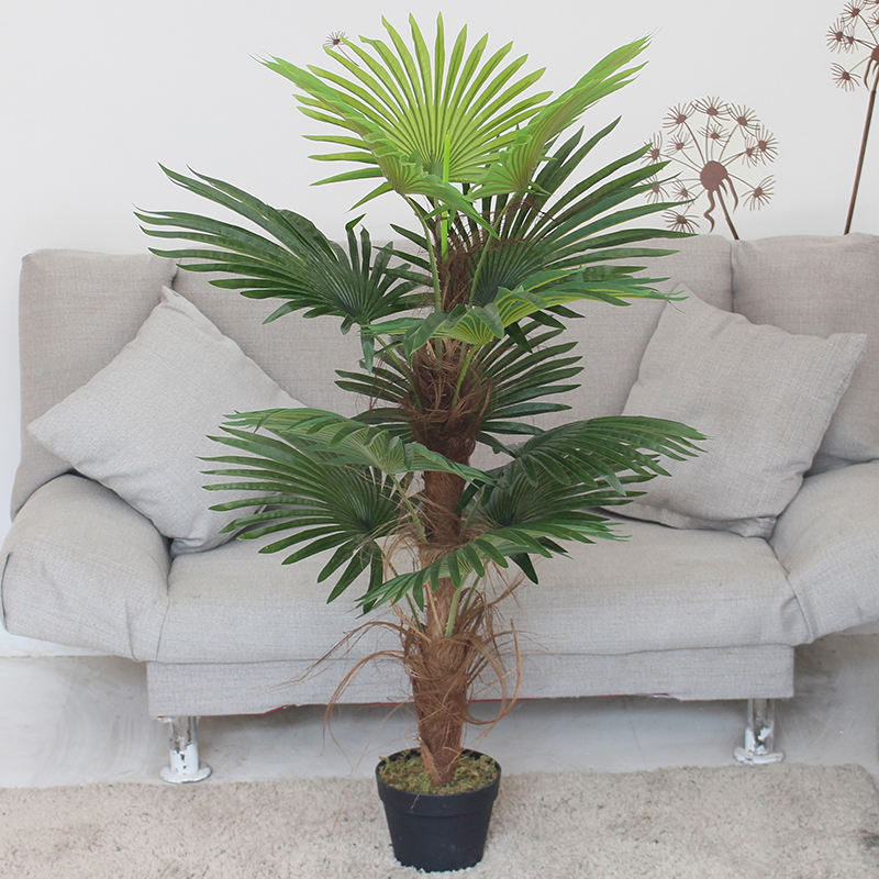 Fan Palm with Pure Palm Fiber Artificial Plant (120CM) No Pot