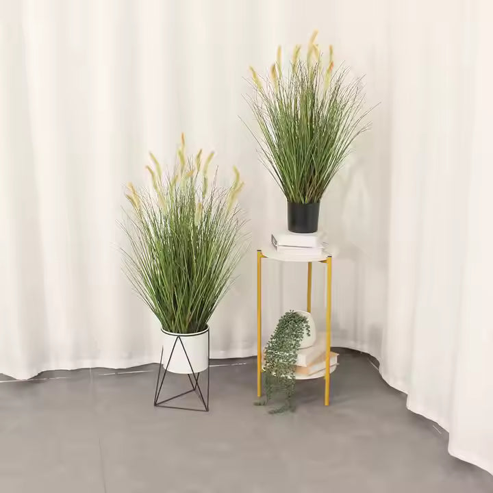 Grass Plant Artificial Brown Flower (95CM) No Pot