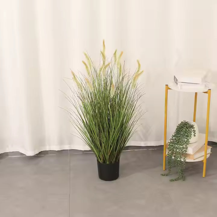 Grass Plant Artificial Brown Flower (95CM) No Pot