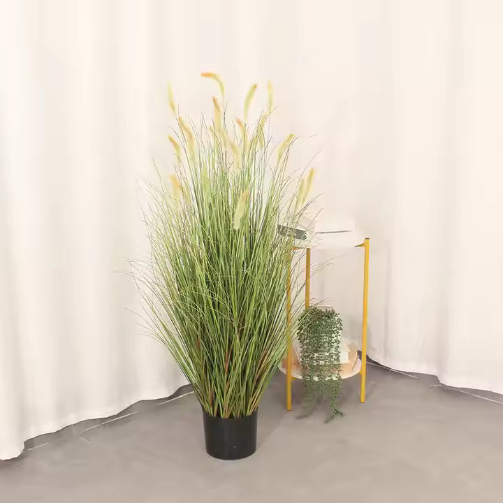 Grass Plant Artificial Brown Flower (95CM) No Pot