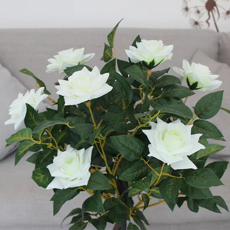 White Rose Artificial Plant (90CM) No Pot