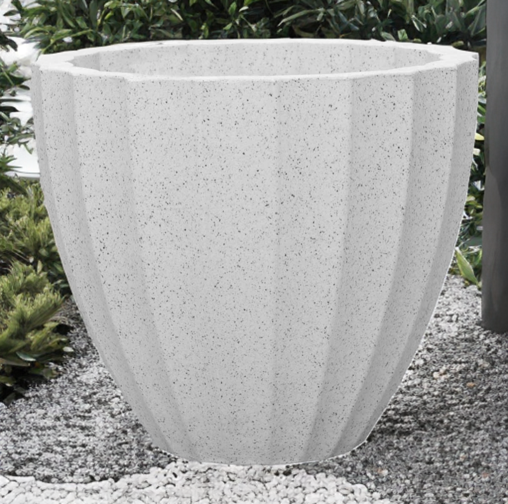 FLOWER POT 33.02 cm (13inch) Marble Stone Fresh Finish F1