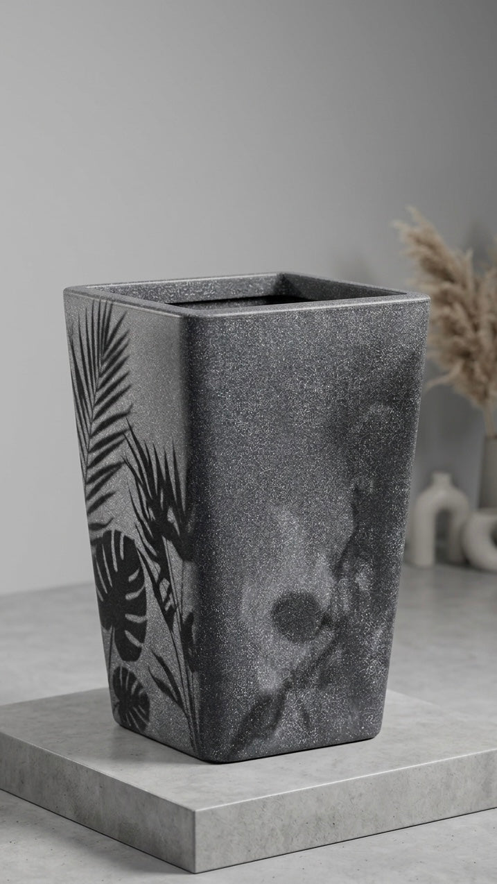 Midnight Granite Square Column Pots