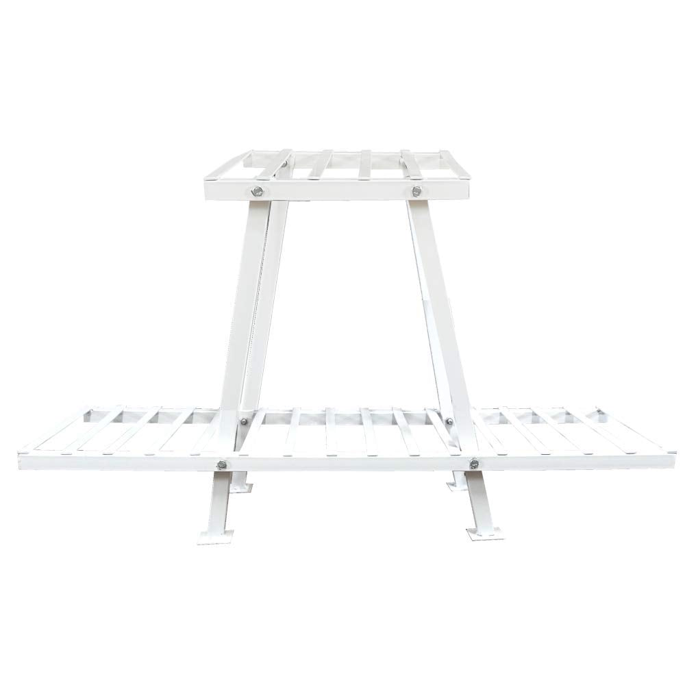 OurBalconyGarden White Color Pot Balcony Garden Metal Stand OBGA-03