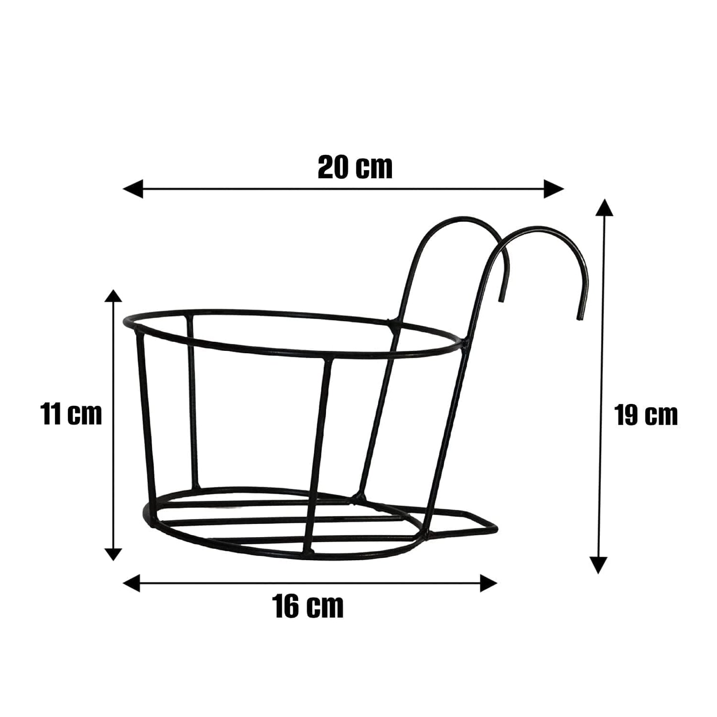 OurBalconyGarden HANGING PLANT HANGER for Railing OBGA-08