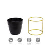 OurBalconyGarden Metal Pot| Home Decor| Display Gift OBG-8