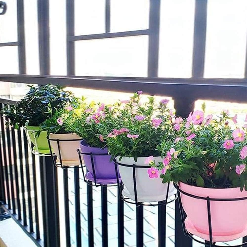 OurBalconyGarden HANGING PLANT HANGER for Railing OBGA-08