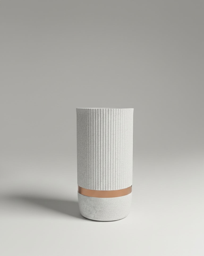 I-Aura Designer White Colour with Bronze Line 30”inch Pot