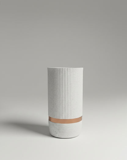 I-Aura Designer White Colour with Bronze Line 30”inch Pot