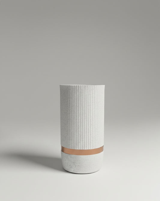 I-Aura Designer White Colour with Bronze Line 30”inch Pot