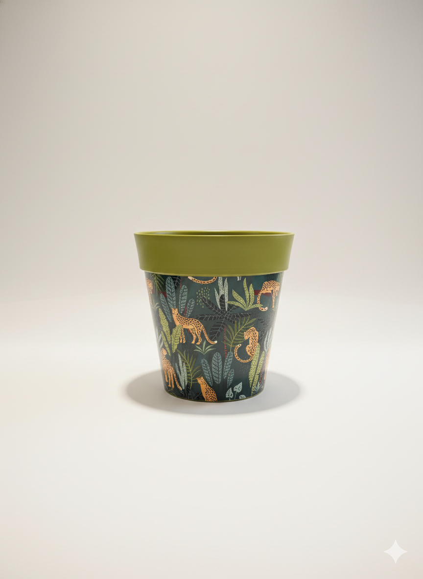 Wild & Well-Watered: Durable Lightweight Tiger Print Plant Container 🪴🧿