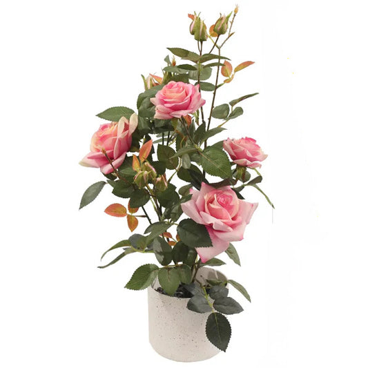 Rose Pink Artificial Plant (50cm) No Pot