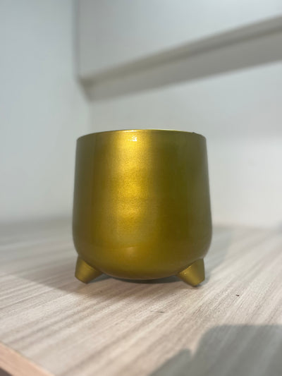 OurBalconyGarden Golden Metal Pot | Home Decor Pot  OBG-11