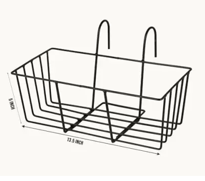 OurBalconyGarden Two Pot Railing HANGING BASKET OBGA-07