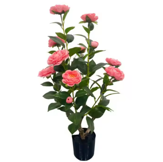 OurBalconyGarden Pink Camellia Artificial Plant OBG8