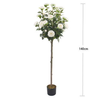 Camellia(White) Artificial Plant (110CM) No Pot