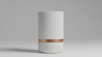 I-Aura Designer White Colour with Bronze Line 30”inch Pot